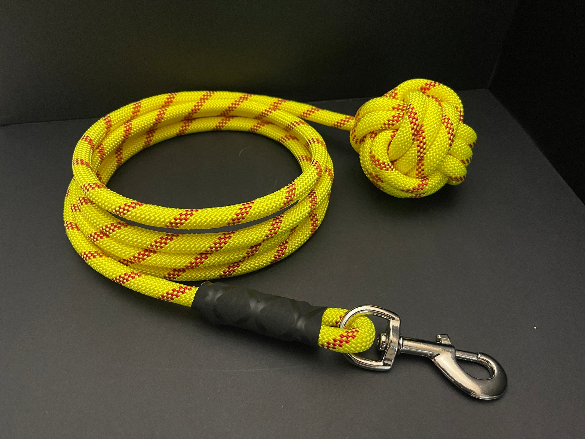Arya 1 - 8' Leash/ Monkey Fist Knot User End/ Heavy Duty Swivel Clasp